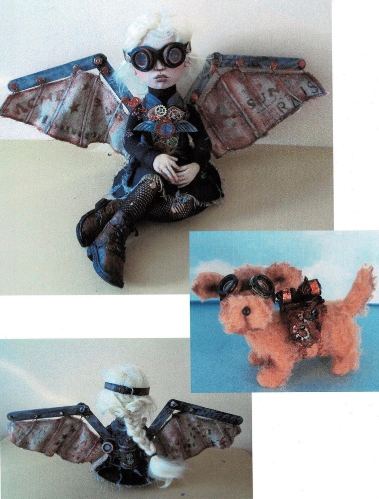 Cloth Folk Art CD Doll Pattern Class Tutorial "Wisteria" by Susan Barmore