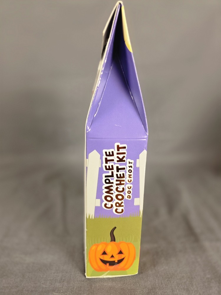 Complete Crochet Kit DOG GHOST Intermediate Level 6x4x6"