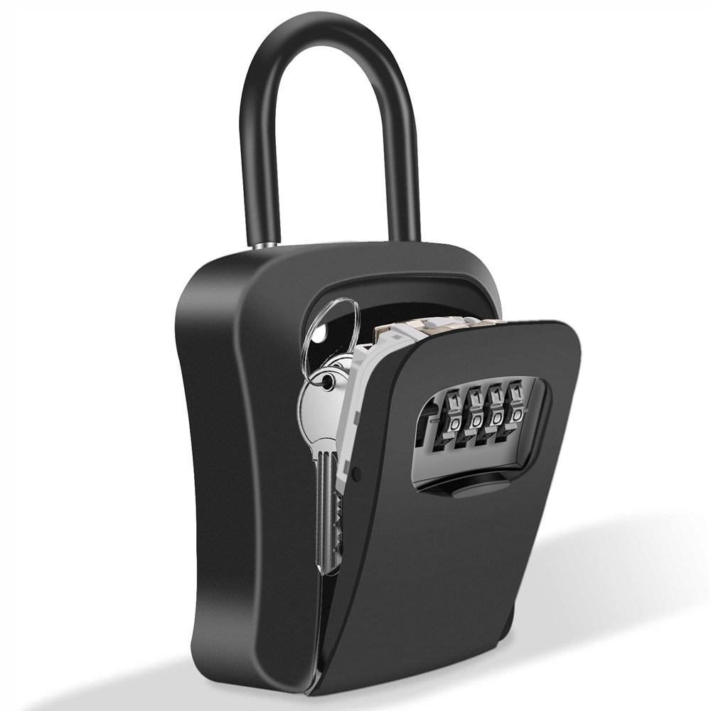 Safe Box Outside Combination Backup Keys Lockbox Portable Wall Mounted Key Lock