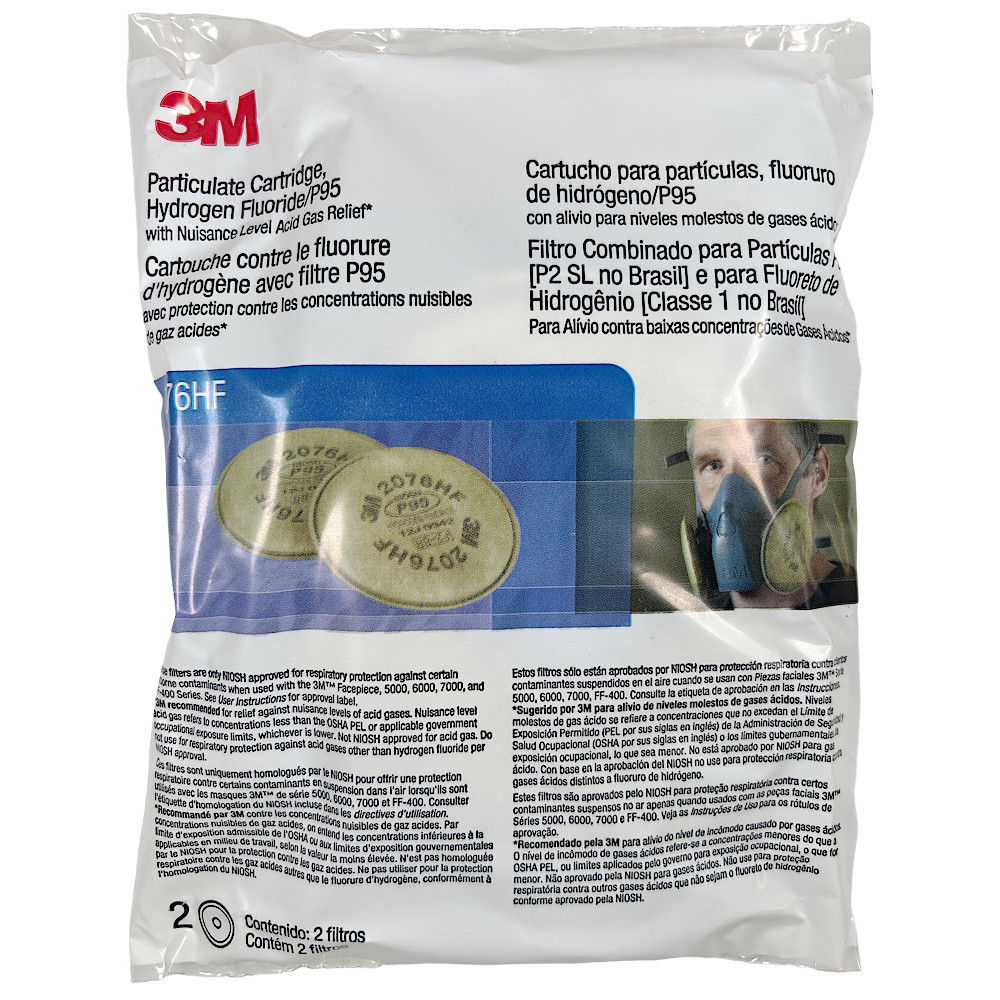 3M 2076HF 2pk Particulate Filter P95 Hydrogen Fluoride