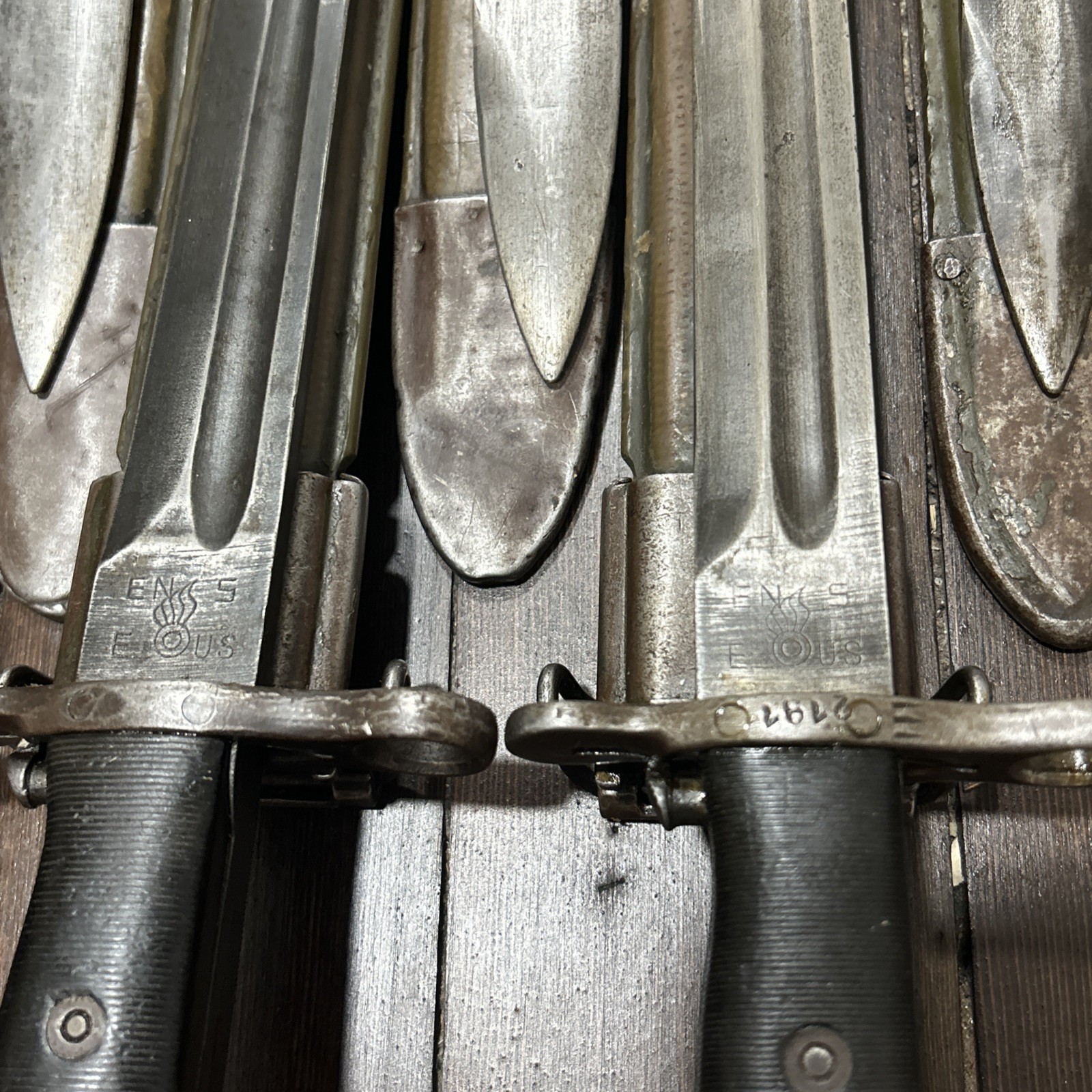 Original M1 Garand bayonet US marked w/ E-US scabbard also fits 1903 1903A3 NICE