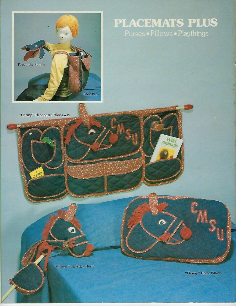 Placemats Plus Purses Pillows Craft Sewing 35 Projects Patterns Book Vtg 1980