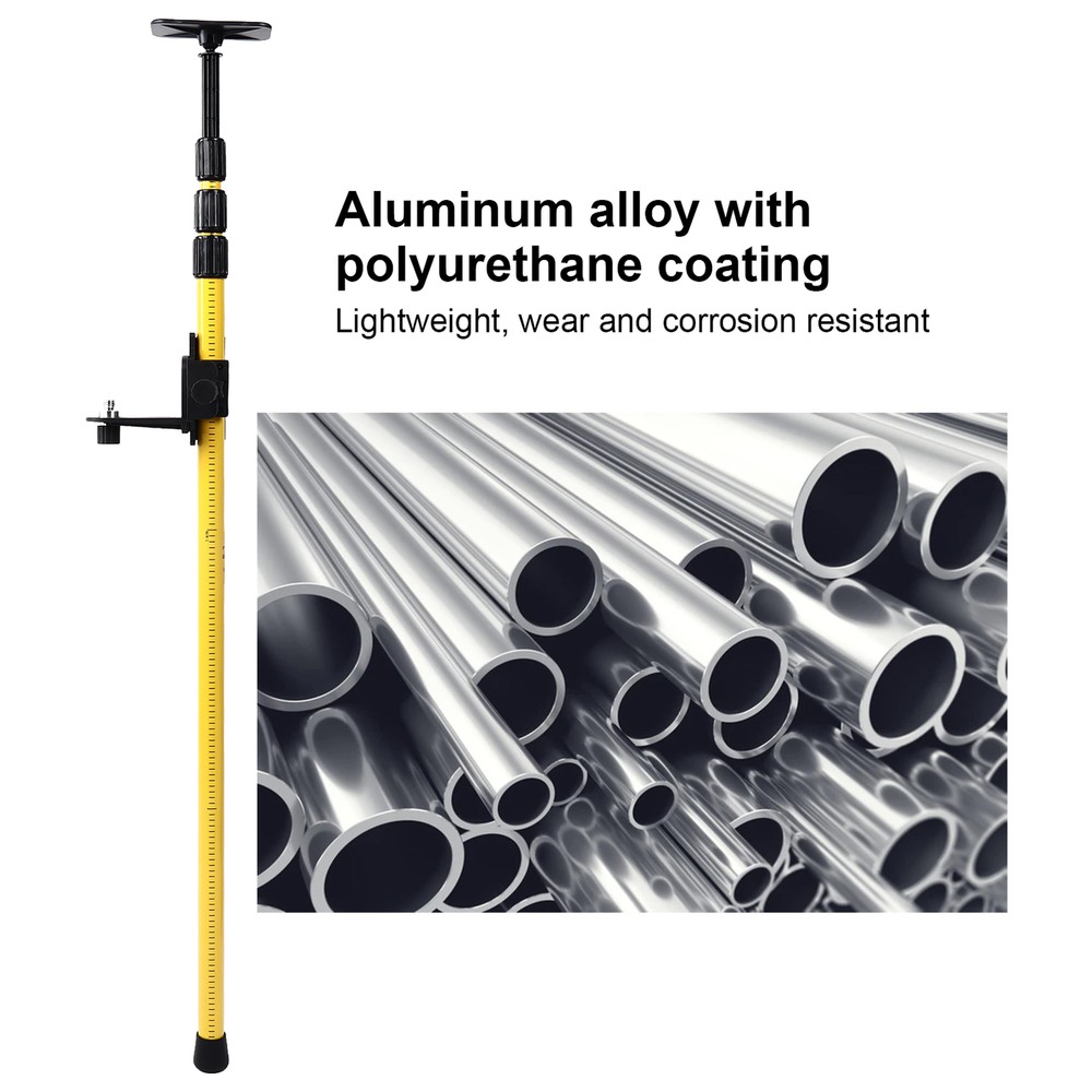 2.8M Leveling Telescoping Pole Adjustable Mounting Pole For Line Lasers