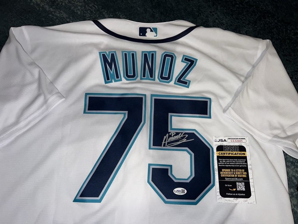 Andres Munoz Signed Seattle Mariners Jersey Superstar Ace JSA Auth