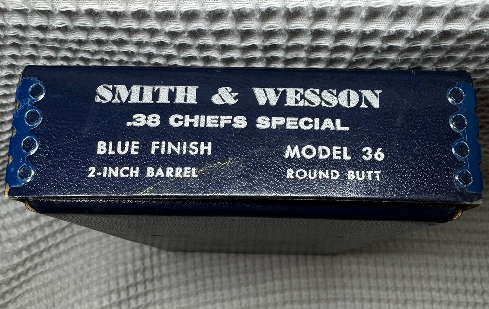 Smith & Wesson .38 Chiefs Special Model 36 Box Only 1955 Original