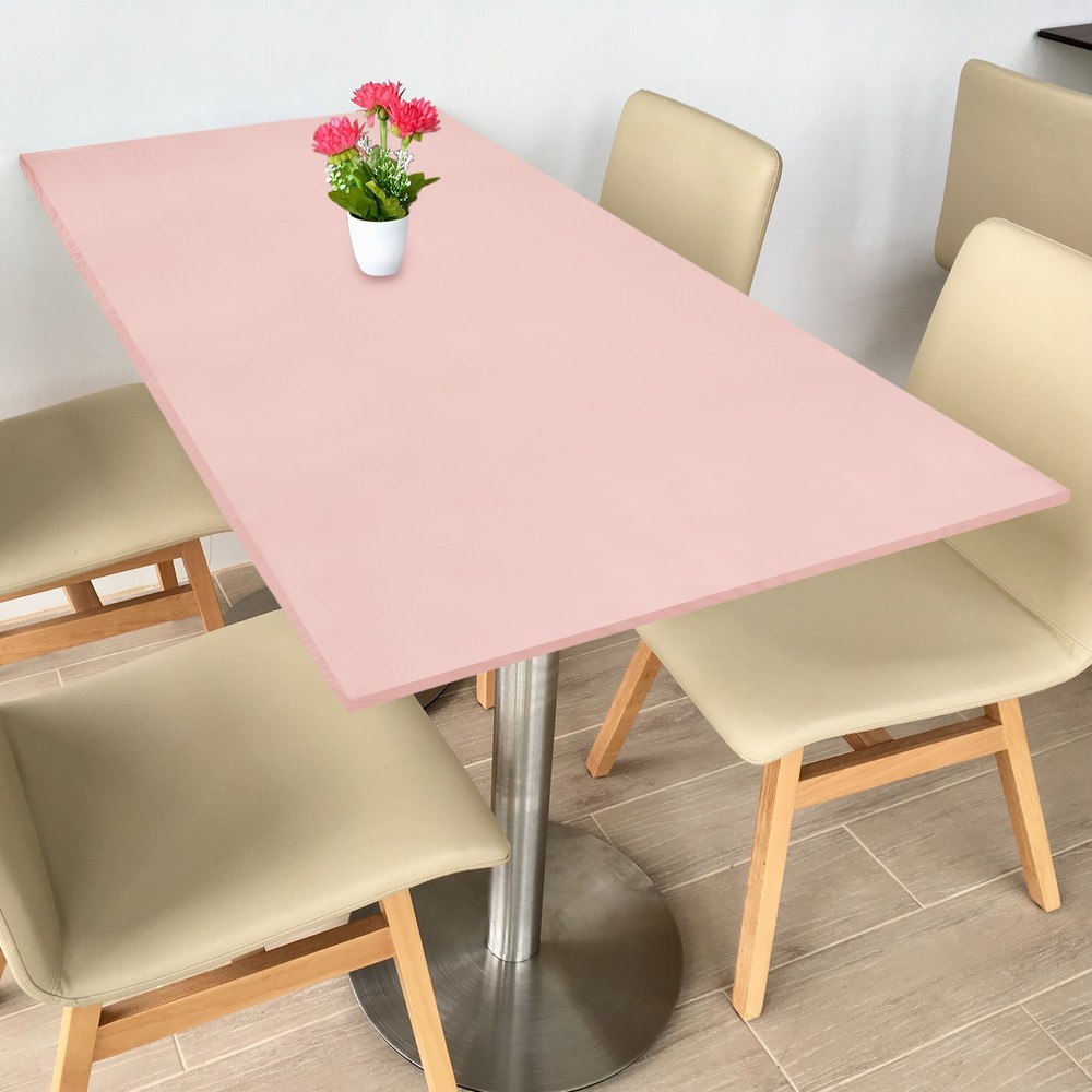 Fitted Tablecloth Fit 5ft Rectangle Table, Table Cover (60"x30", Pink)