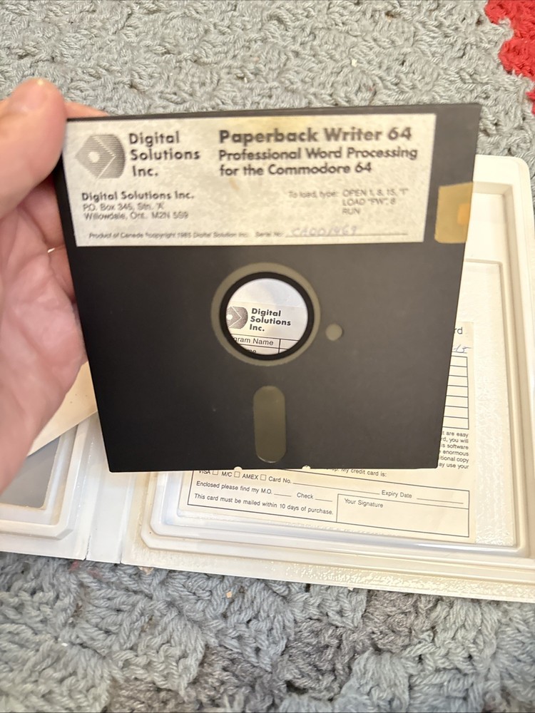 Digital Solutions Software Paperback Writer 64 Complete Commodore 64 C64