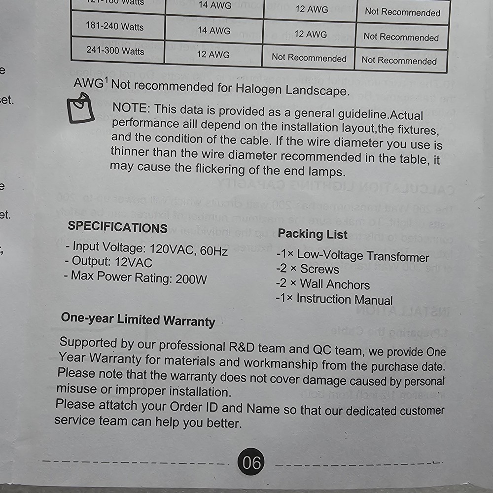 DEWENWILS 200W Low Voltage Landscape Transformer with Timer Dusk/Dawn Sensor