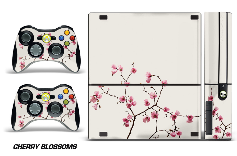 Skin Decal Wrap for Xbox 360 E Gaming Console & Controller Sticker Design CHERRY