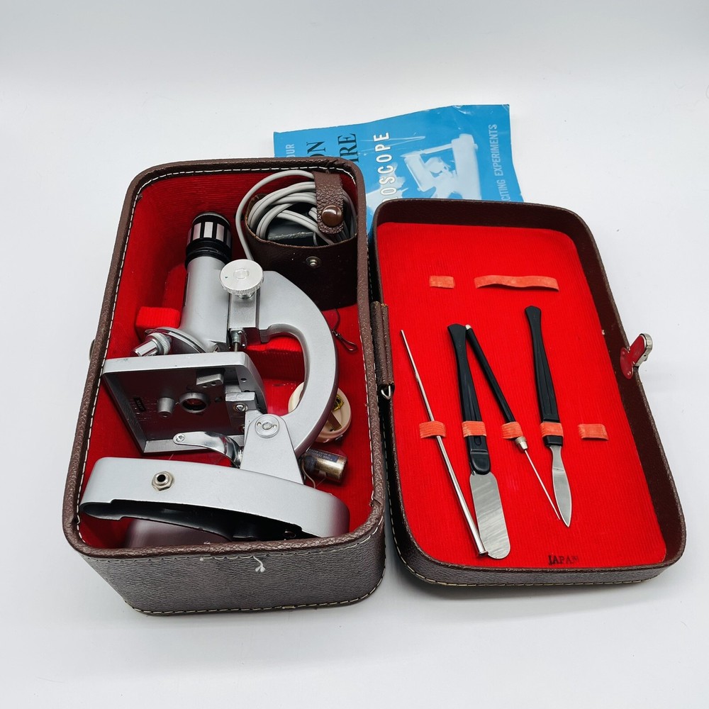 Phillip Barrilleaux Vintage Microscope Set With Tools