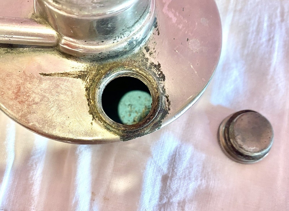 1908 ANTIQUE Sternau & Co Chafing Dish SILVER PLATE BURNER & FONT