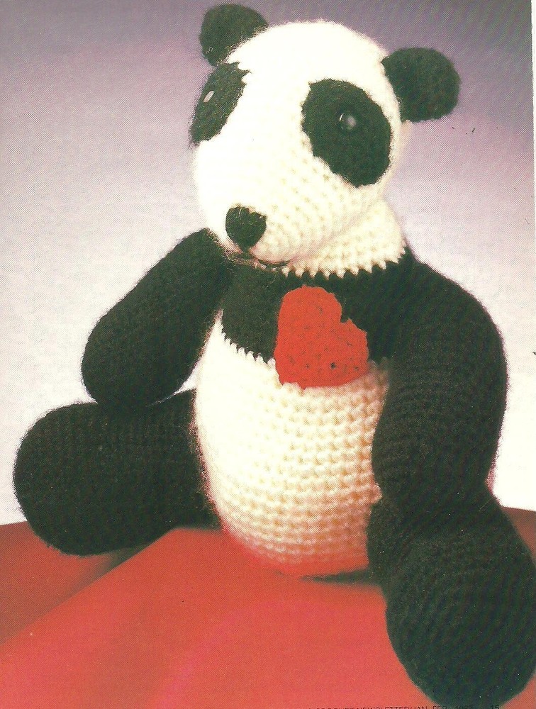 Loveable Panda Bear Toy crochet pattern instructions