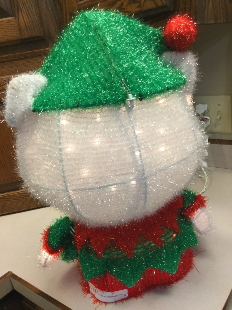 Hello Kitty Tinsel Fabric Lighted Decor
