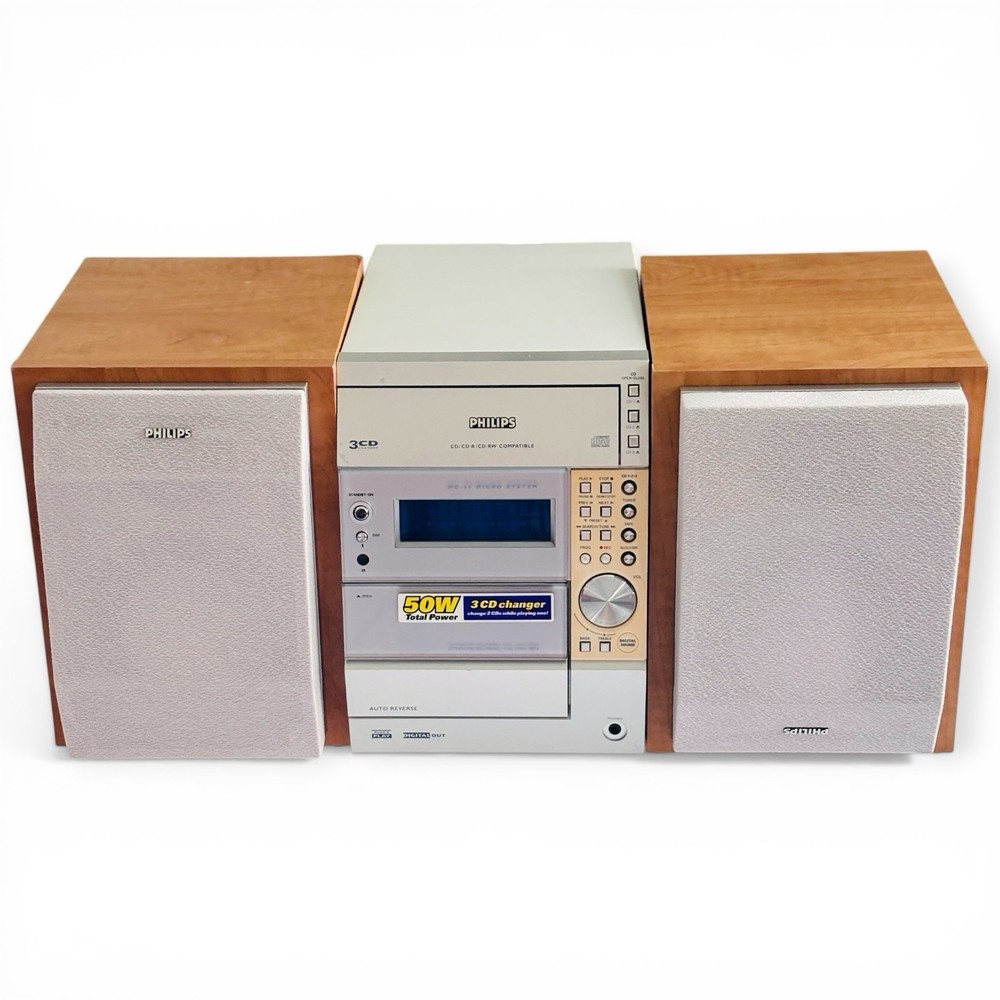 Philips MC-50/37 Micro Hifi System - Radio & Cassette Work - W/ Remote - READ