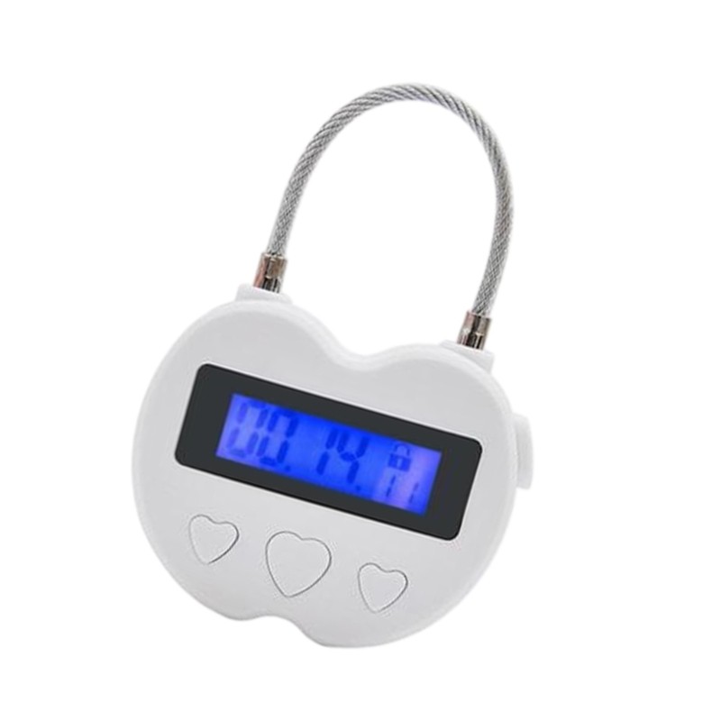 USB Rechargeable Temporary Timer Padlock LCD Display Time Lock Enduring