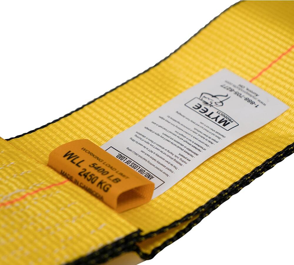 4 Pack 4"x5' Roll Off Container Winch Strap with Flat Hook 5400 # WLL Bolt-On