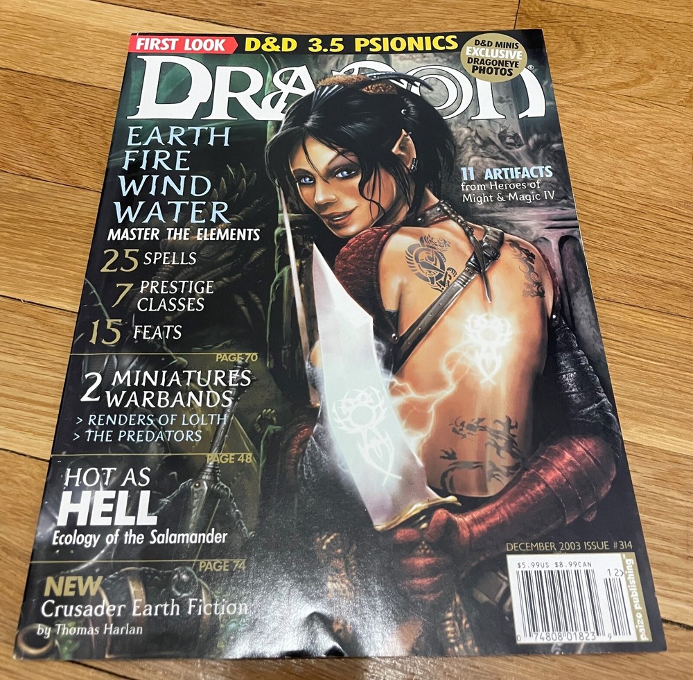 Dungeons & Dragons: Dragon Magazine 314 Elemental Spells Prestige Classes Feats