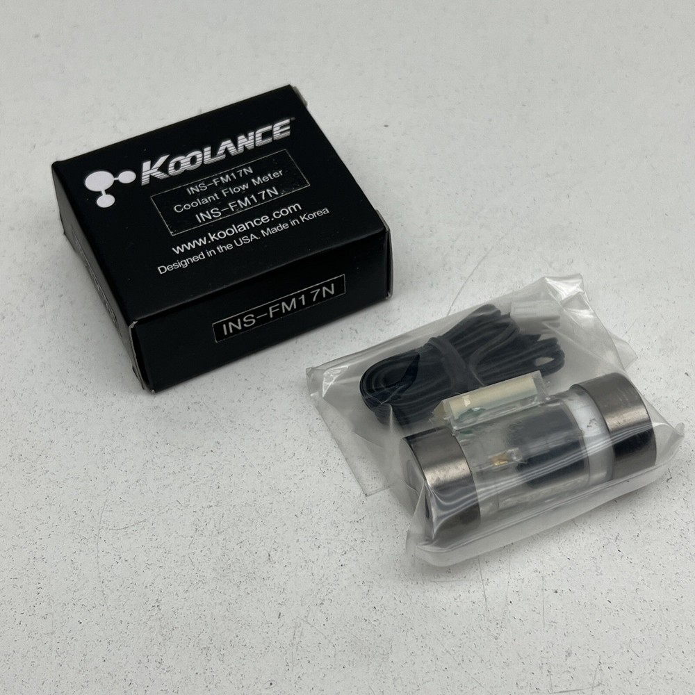 Koolance INS-FM17N Coolant Flow Meter, G 1/4 BSPP Fitting Threads, Reed Switch