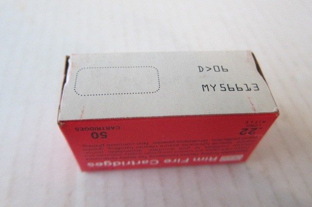 Vintage Sears 22 Long Rifle Extra-Range Empty Ammo Box & Insert