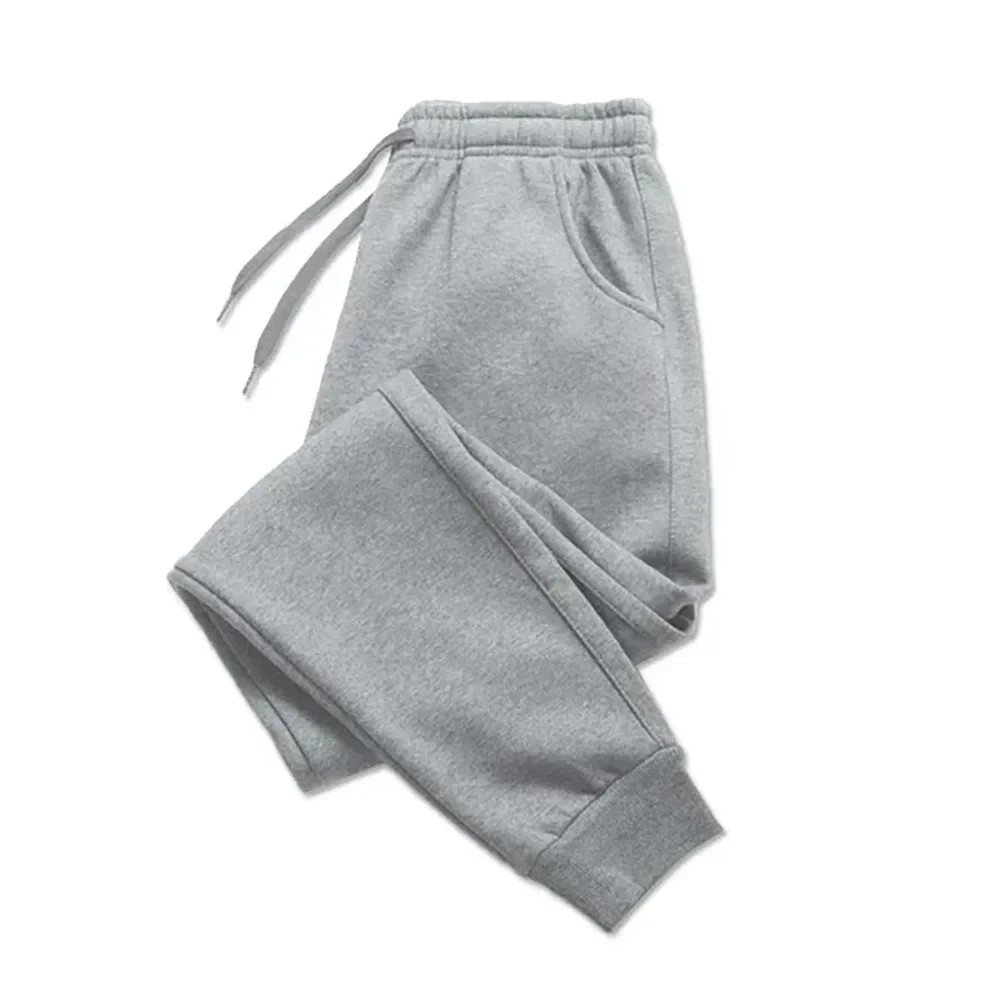 Men's Casual Pants Autumn Winter Fleece Sweatpants Men Running Jogger Sports