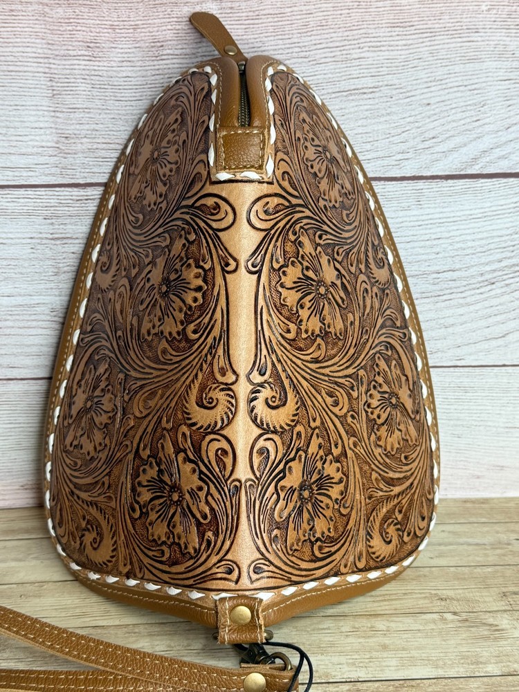 MYRA ~ TOOLED ~ LEATHER ~ PISTOL ~ CASE