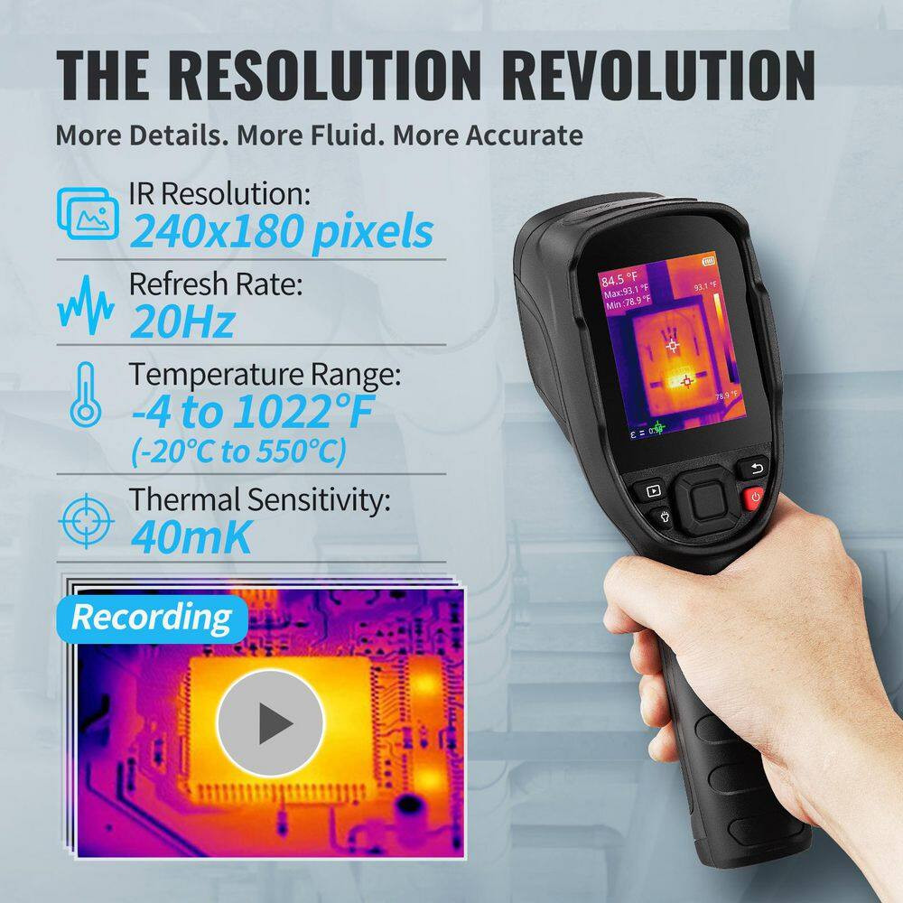 Thermal Imaging Camera 240X180 IR Resolution Digital with 2MP Visual Camera Refr
