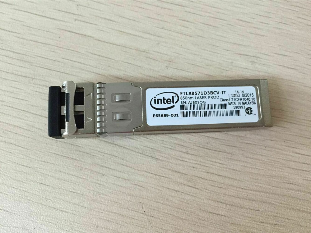 Intel E10GSFPSR FTLX8571D3BCV-IT E65689-001 SFP+ Transceiver For X520-DA2/SR2
