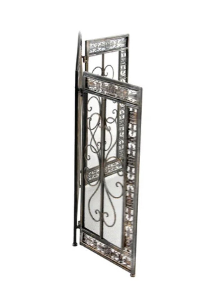 3 Panel Fireplace Screen Iron