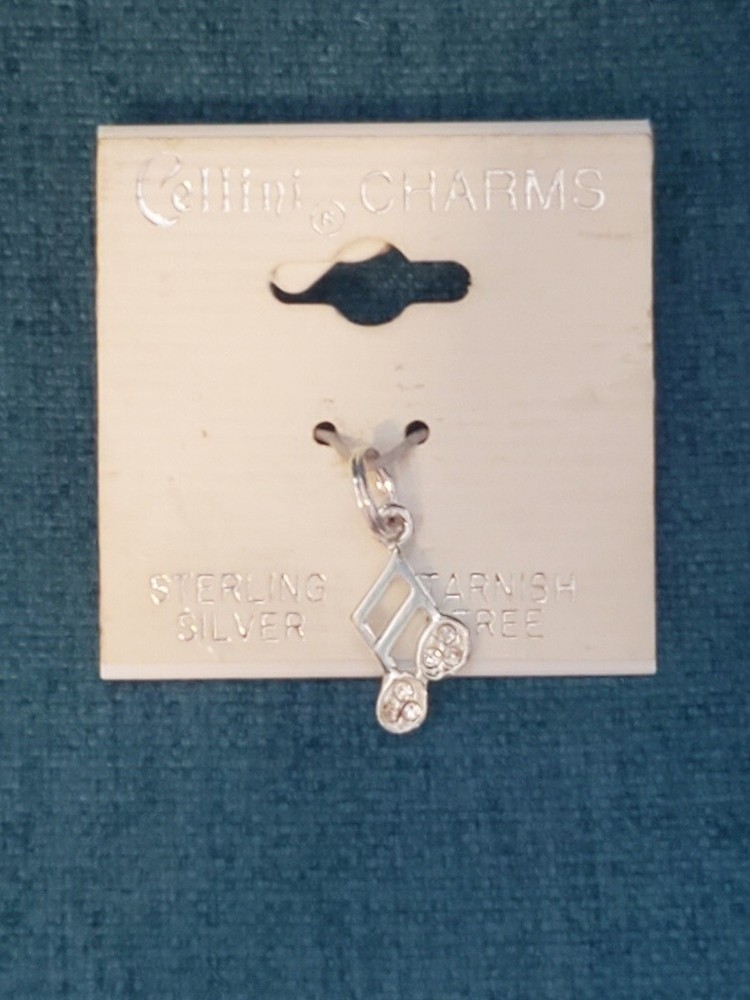 Cellini Sterling Silver Music Note Charm