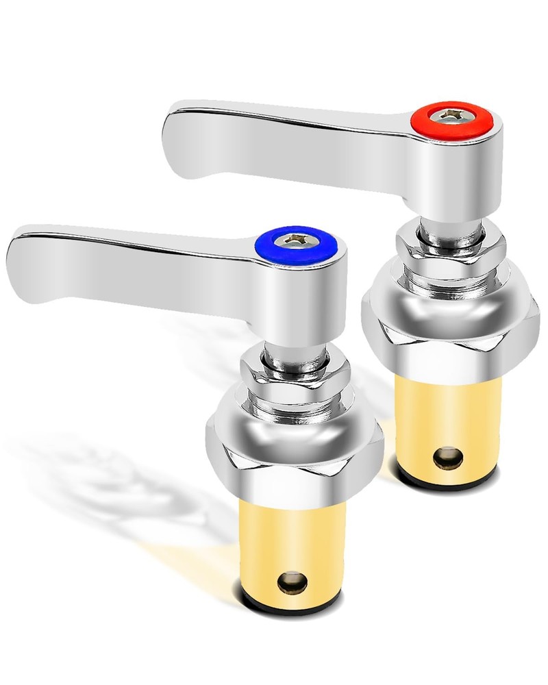 Handle Stem Assembly Fits for T&S Brass Faucets Replace Blue,Red