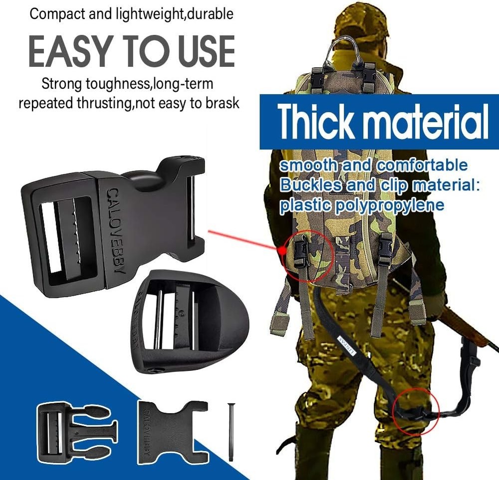 1 Inch No Sew Side Release Strap Buckle