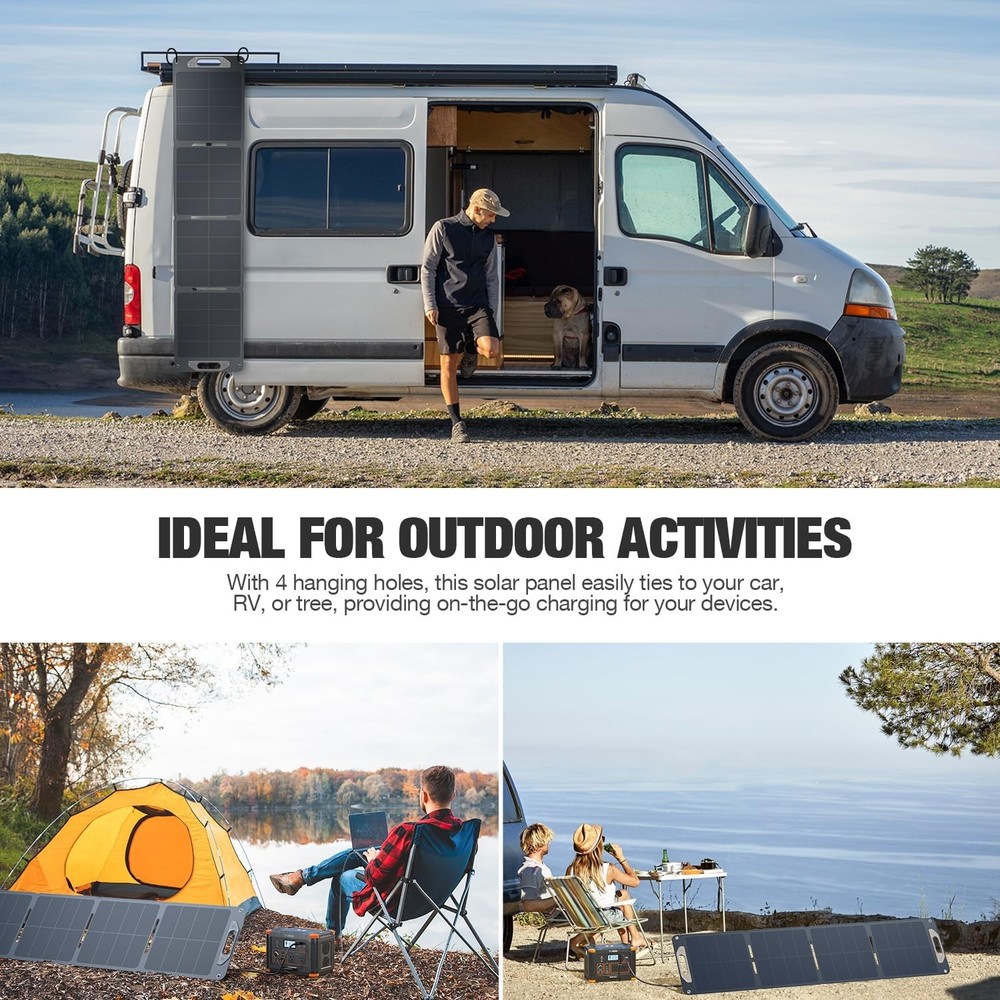 120W Foldable Solar Panel 5.7lbs IP65