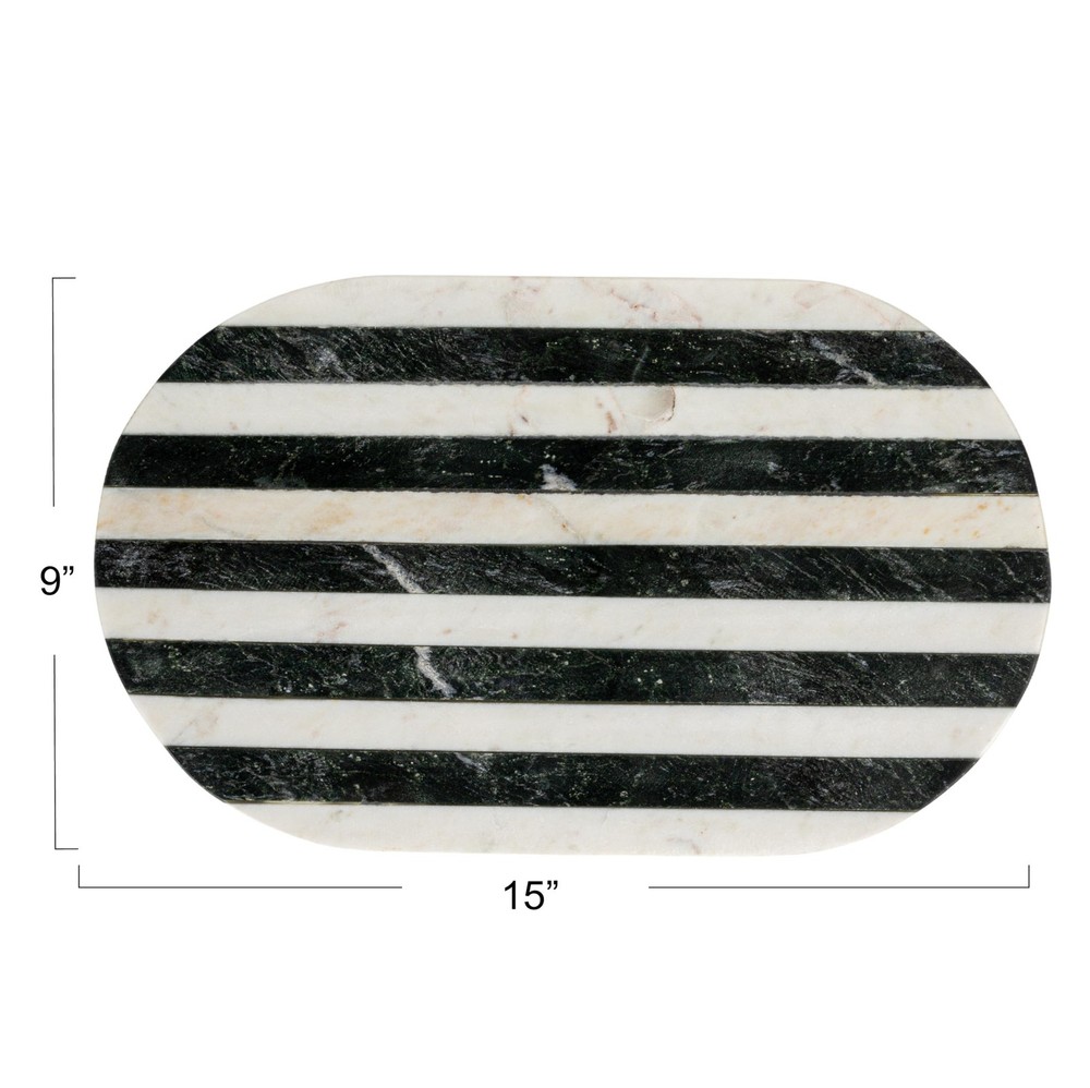Black & White Striped Marble Cutting Board