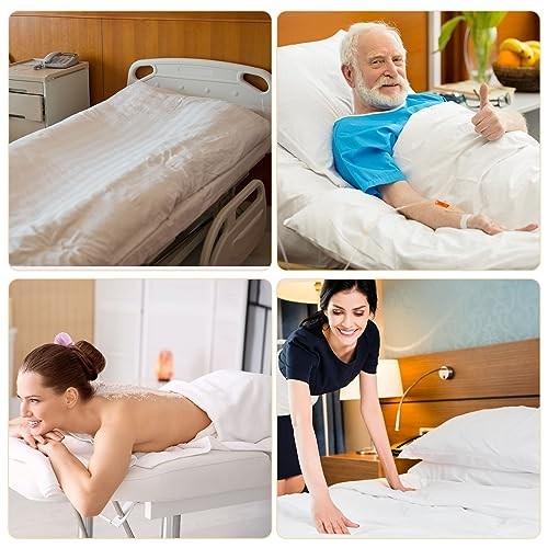 20 Pack Fitted Sheets Bulk with Pocket Elastic Corners Comfy Twin White