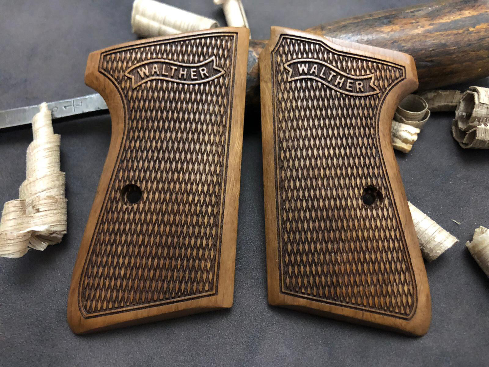 Walther PPK/S Walnut Wood Grips. Handmade. Fits S&W PPK/S. **FAST USA SHIPPING**