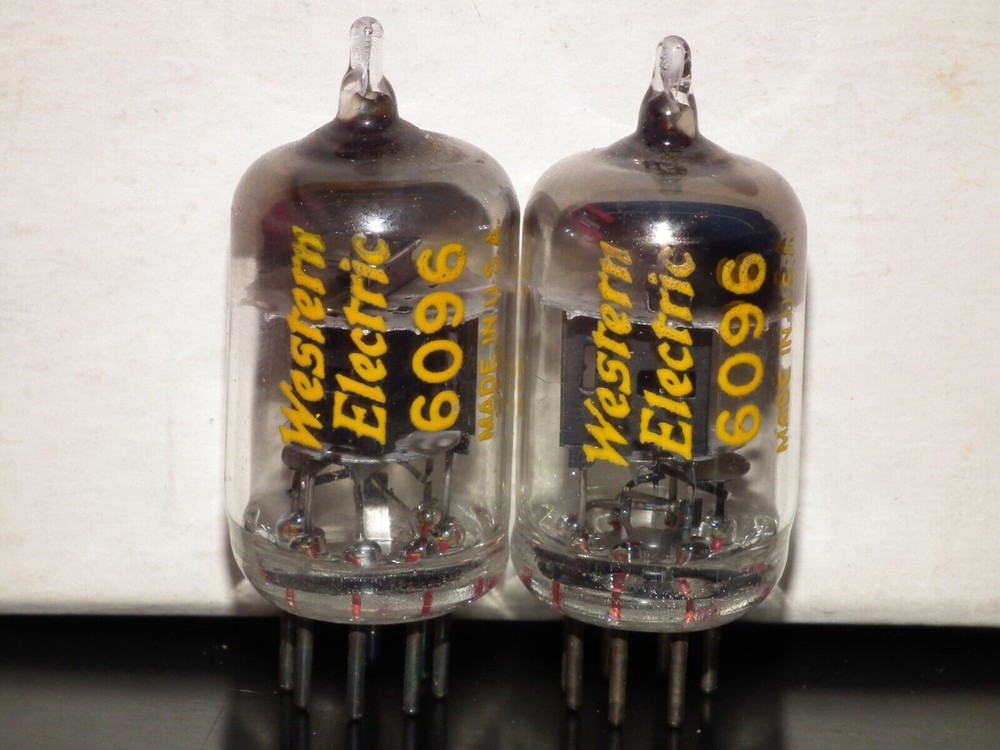 Matched Pair 6096 Western Electric USA Square Getter 5654 6AK5W EF95 E95F