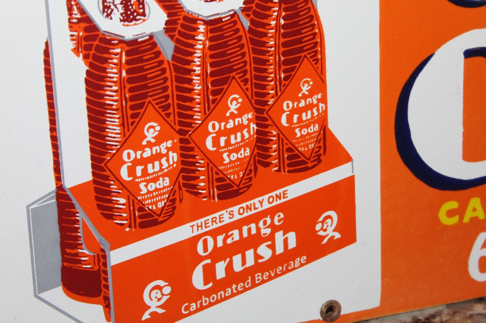 RARE ORANGE CRUSH HANDIPACK SODA POP DEALER PORCELAIN METAL SIGN COKE PEPSI GAS