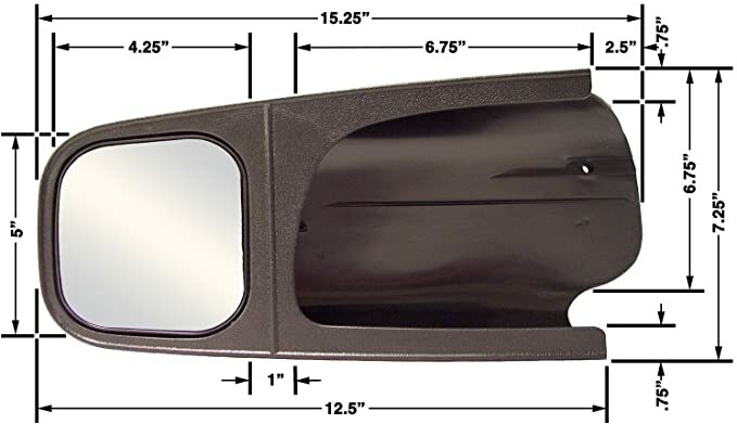 CIPA 11502 Ford Custom Passenger Side Towing Mirror