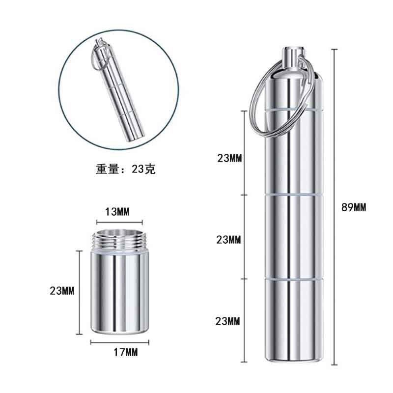 Waterproof Pill Box Organizer Medicine Container Stackable Aluminum Alloy Holder