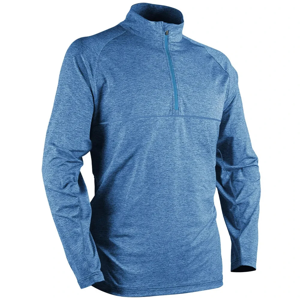 Sun Mountain Men's Second Layer LS Pullover - Navy Heather Size XXXL