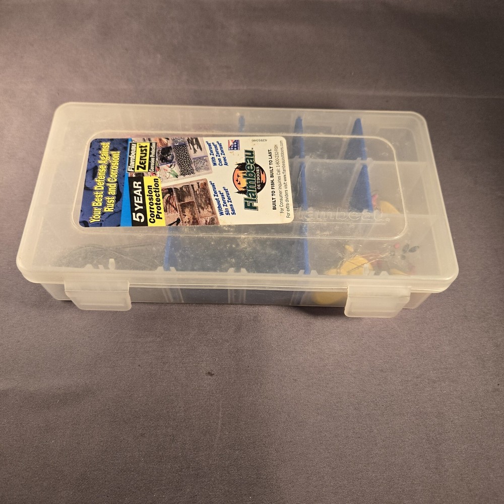 Flambeau Outdoors Tackle case with Hooks, Weights and Bobber Stops