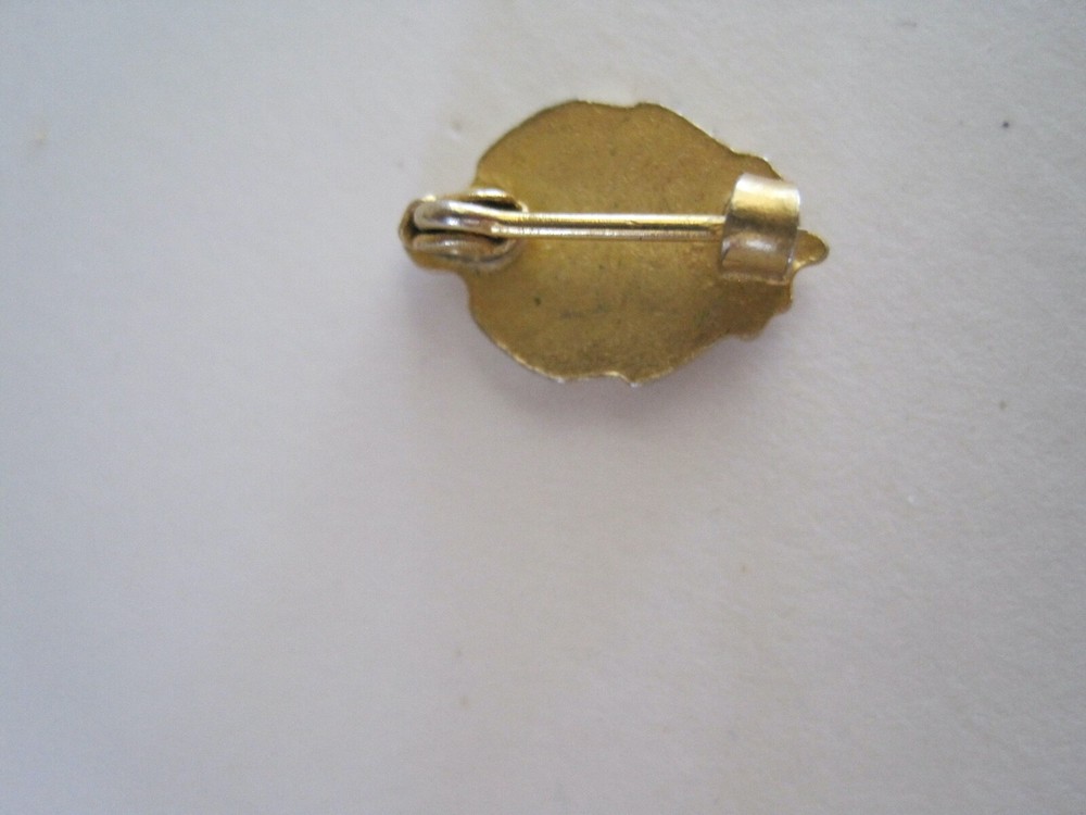 Gold Tone Cross Enamel Pin Blue