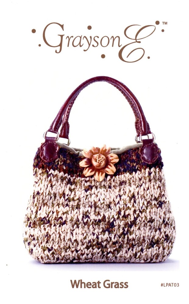 Muench Yarns Knitting Pattern LPAT03 Grayson E Wheat Grass Bag