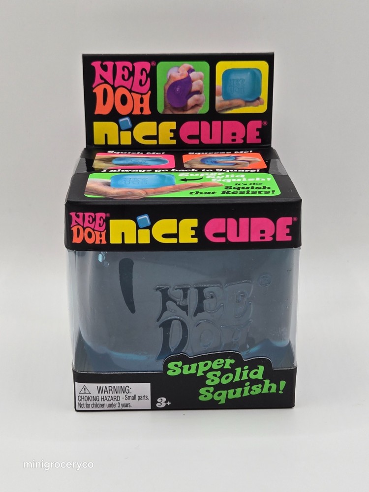 BLUE NeeDoh Nice Cube -Super Solid Squish Cube-