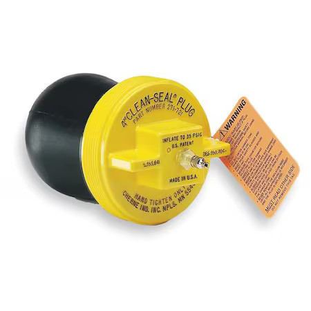 Cherne 271721 Pipe Plug, Pneumatic, 4 In