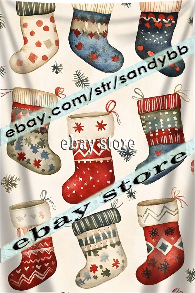 Stockings Pattern tapestry fun stocking design 39X59 in