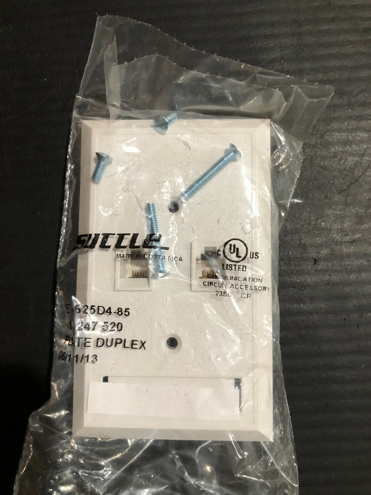 Suttle Plate Duplex SE-625D4-85 Communication Circuit Accessory, NEW