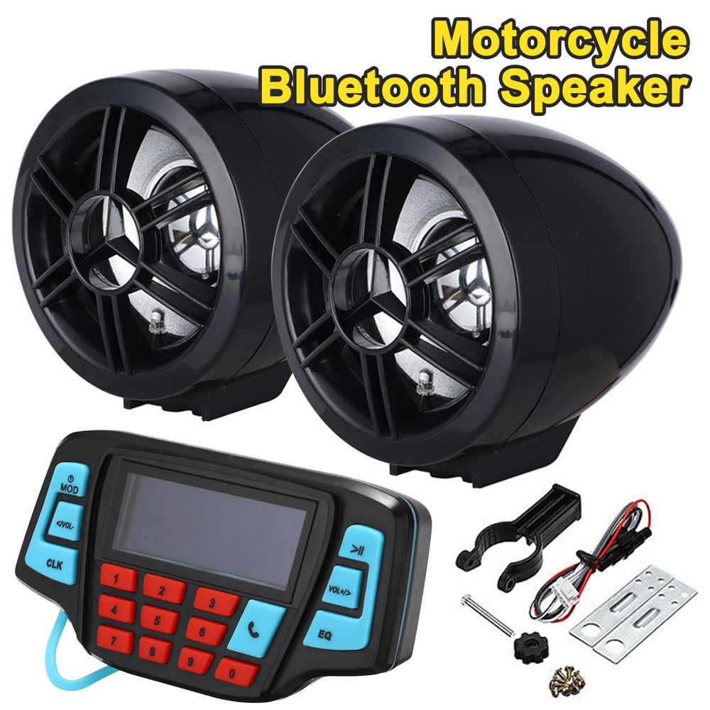 Waterproof Motorcycle Audio System Bluetooth MP3 Player FM Radio Speaker USB