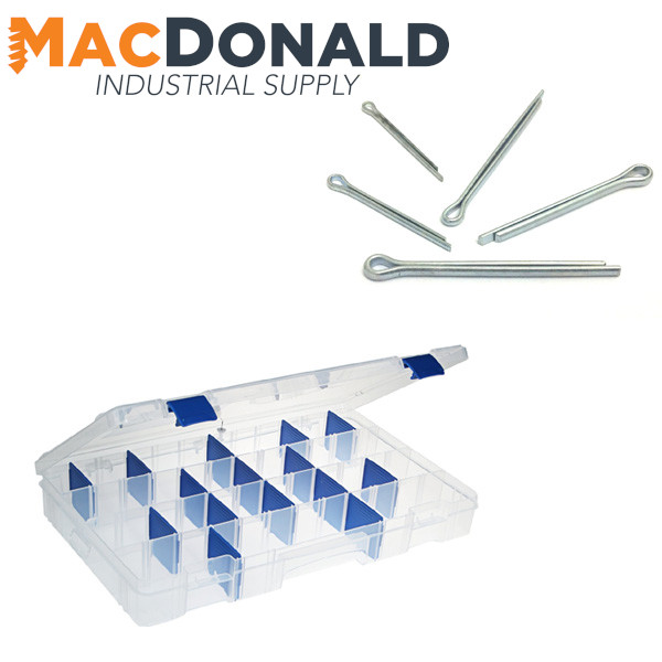 375 PC Cotter Pin Zinc Assortment