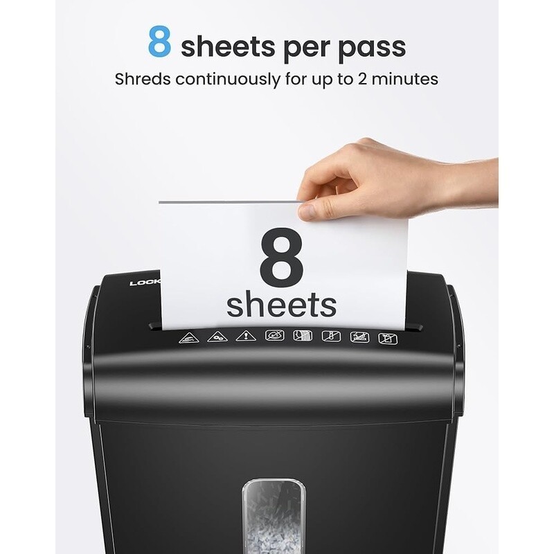 High Security Micro Cut Paper Shredder Personal Office Auto Start Stop 4 Gallons